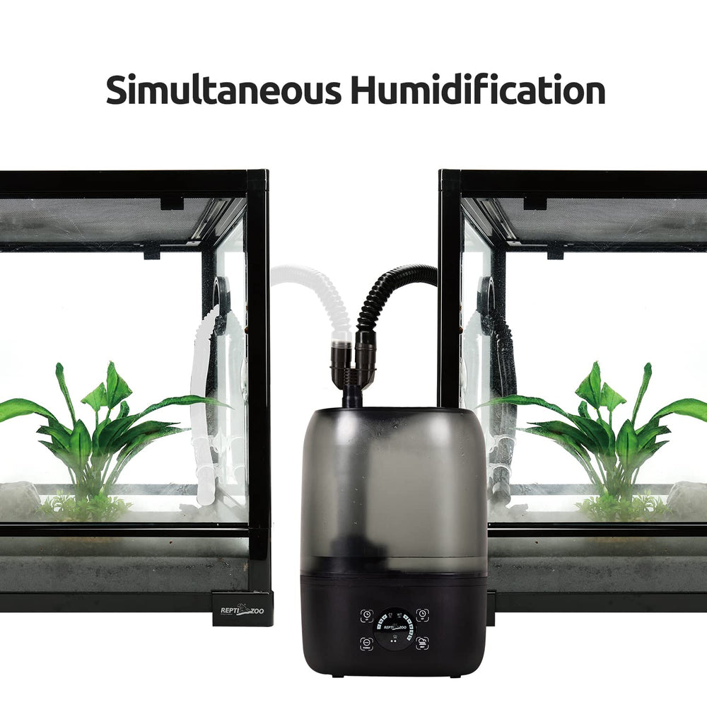 REPTI ZOO extension-tubo-doble-terrarios muestra configuración dual.