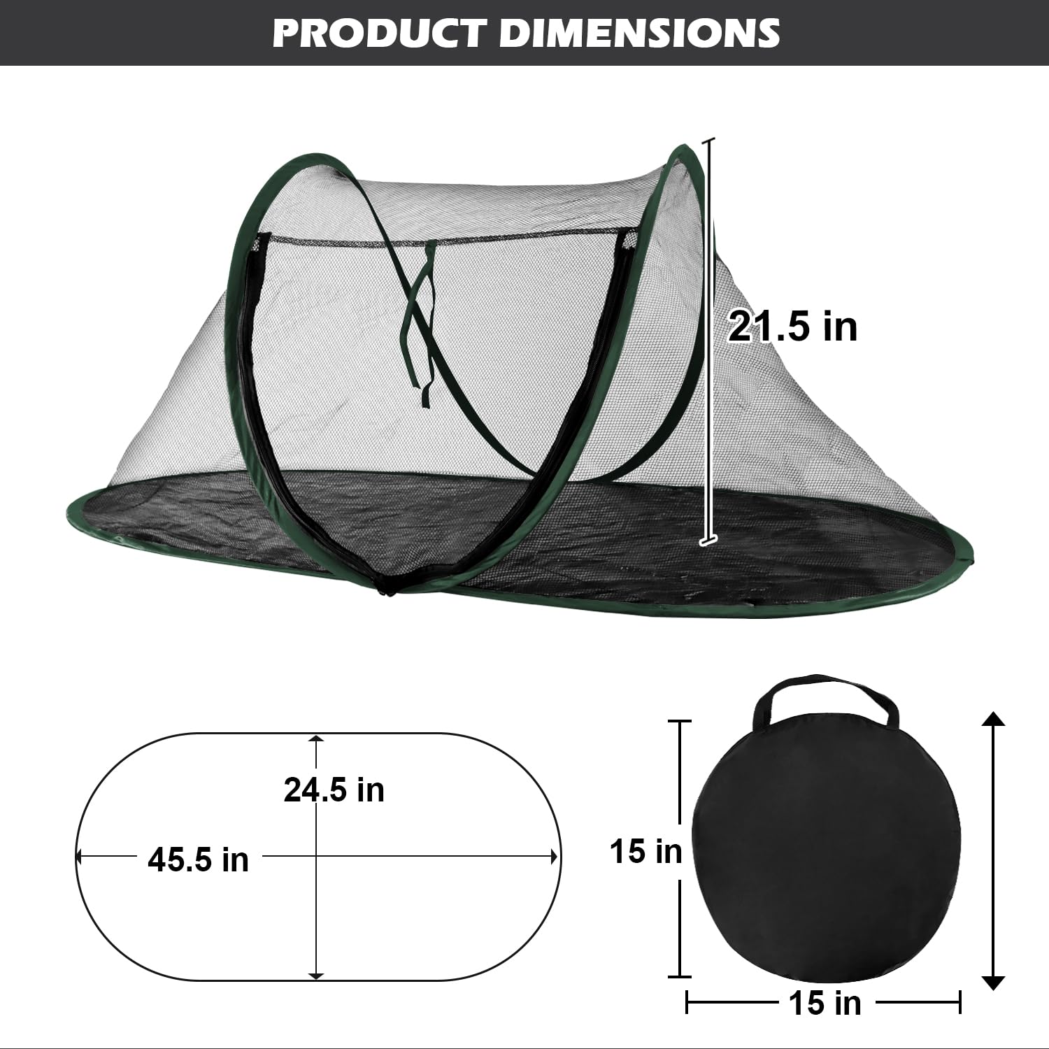 Puerta de 21,5 pulgadas de Rest-Eazzzy Cat Tent para facilitar entrada y salida