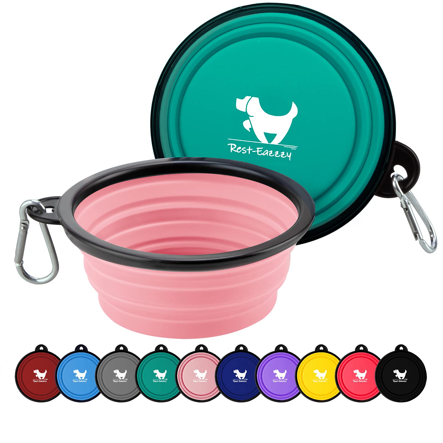 Rest-Eazzzy cuenco plegable para perros en viaje, ideal para agua