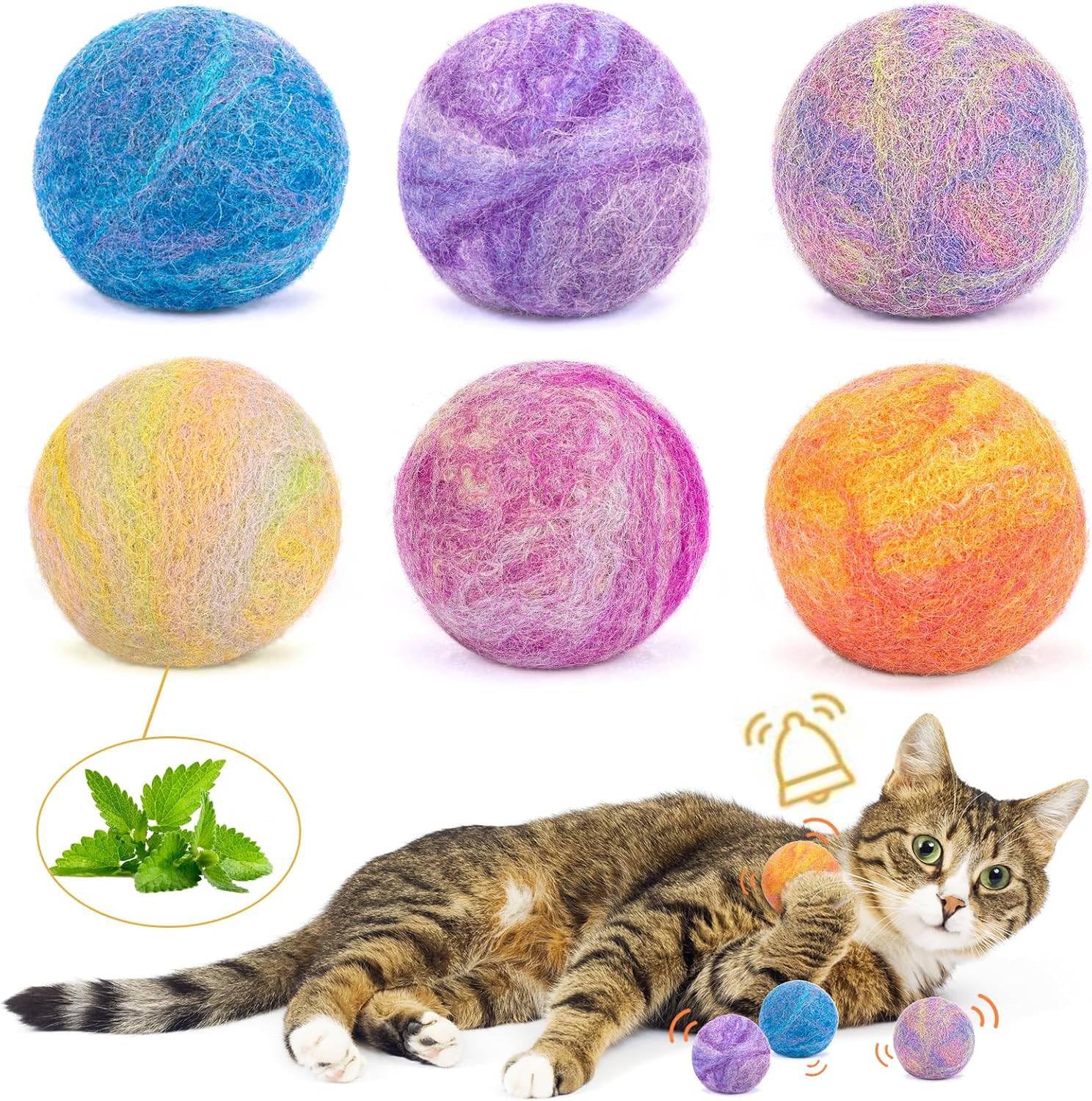 Retro Shaw bola gato con campana para juego activo.