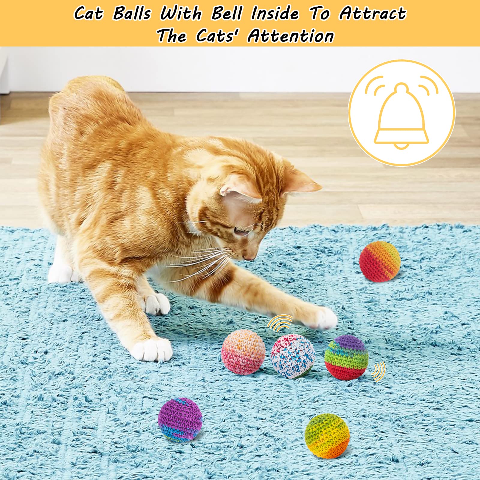 Bolas de gato ligeras y suaves Retro Shaw para perseguir y rodar.