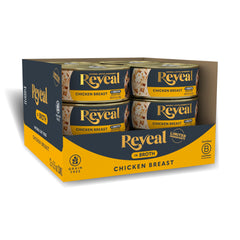Reveal alimento húmedo para gatos en lata con caldo hidratante.