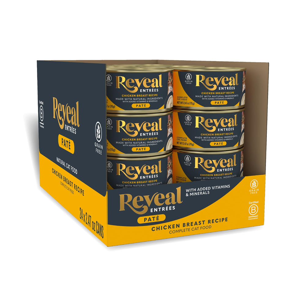 Reveal Entrées Paté textura sedosa en lata, experiencia suave para cada comida