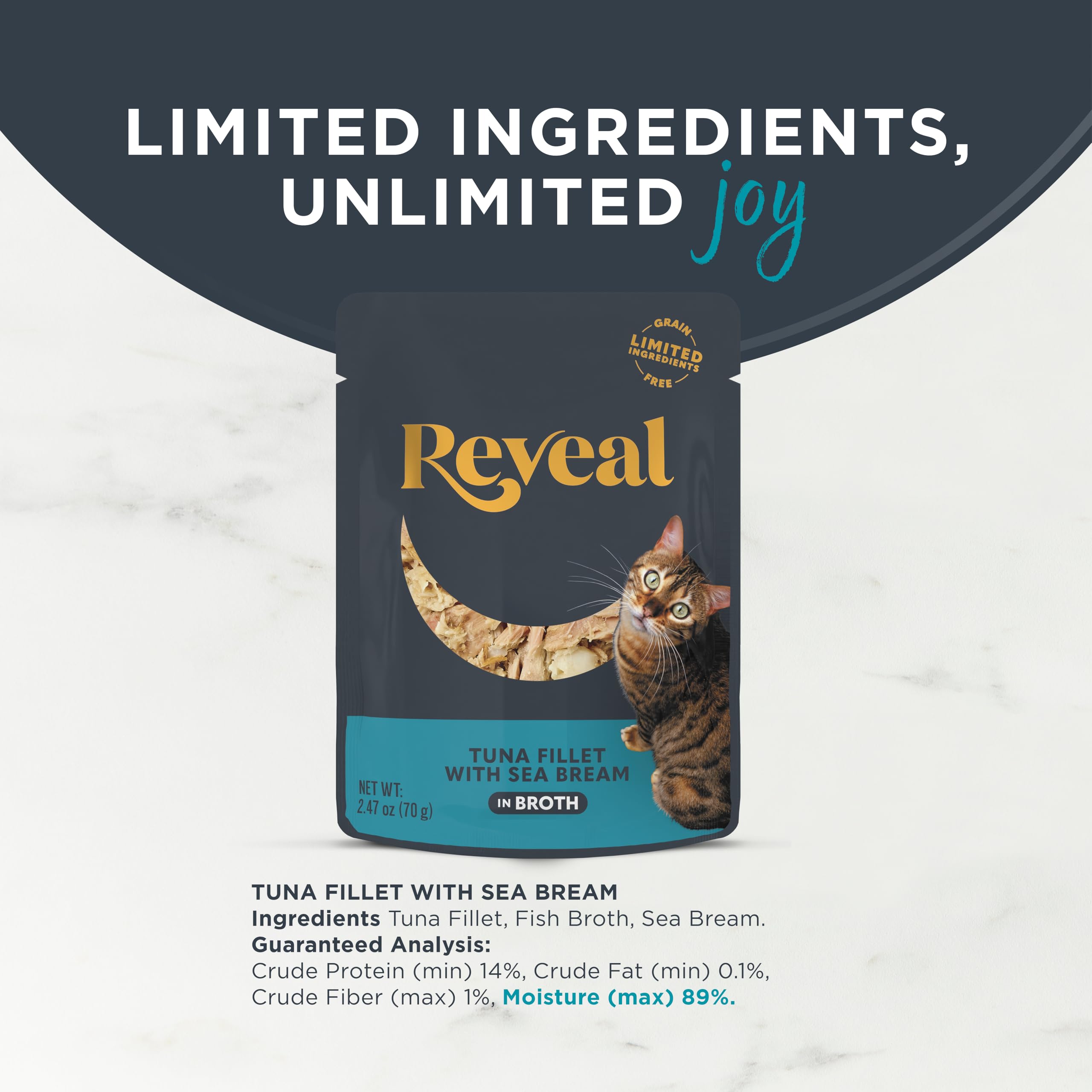 Reveal Gato: dorada en caldo, sabor natural y alta proteína.
