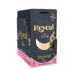 Reveal lomo entero de salmón, merienda única y natural para gatos