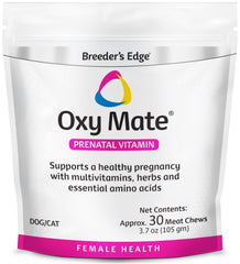 Breeder's Edge Oxy Mate de Revival para perros y gatos, snack prenatal para apoyar gestación