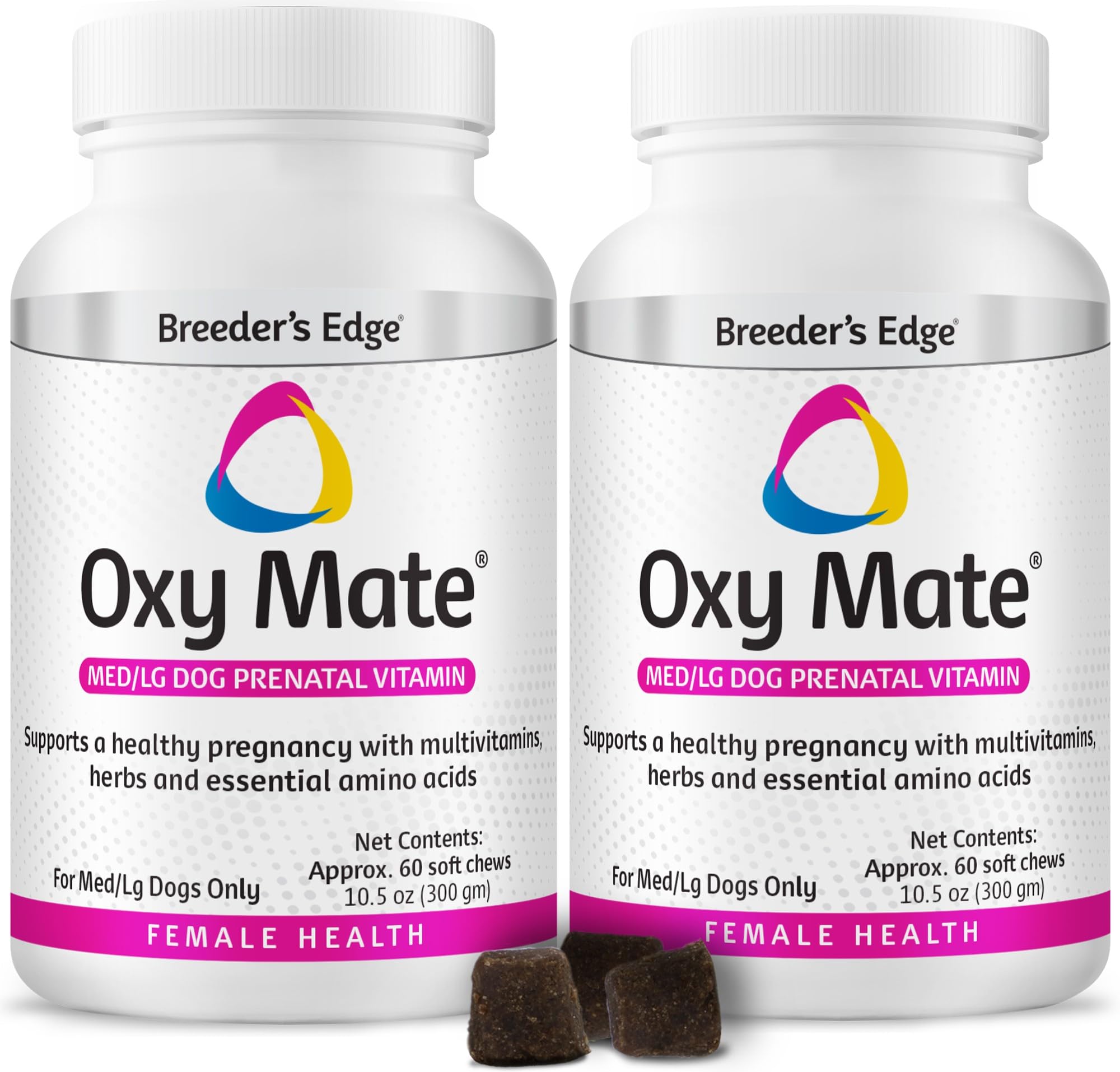 Revival Breeder's Edge Oxy Mate: vitaminas prenatales para perros y gatos apoyando la nutrición durante el embarazo