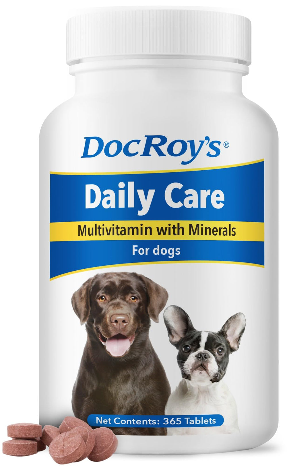 Doc Roys Daily Care: tabletas para perros, nutrición diaria y apoyo general.