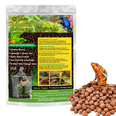 Riare bolas de arcilla expandidas para terrario, enfoque en tamaño y textura porosa para reptiles