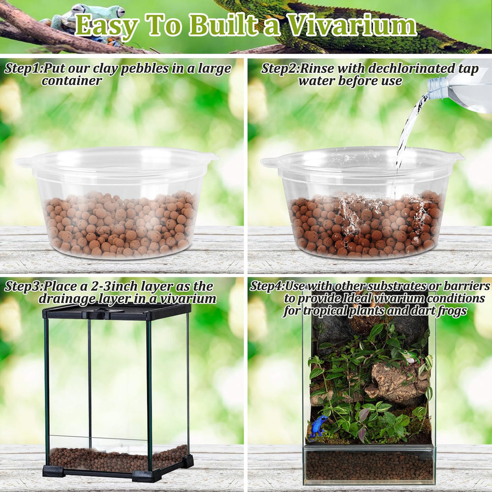Riare drenaje para terrario, arcilla expandidas como capa de filtración