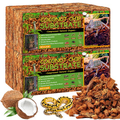 Riare sustrato coco chip para reptiles: paquete 4 y hábitat natural