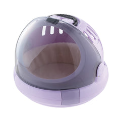 Richell cápsula espacial para mascotas con puerta de vidrio facilita la carga y confort.