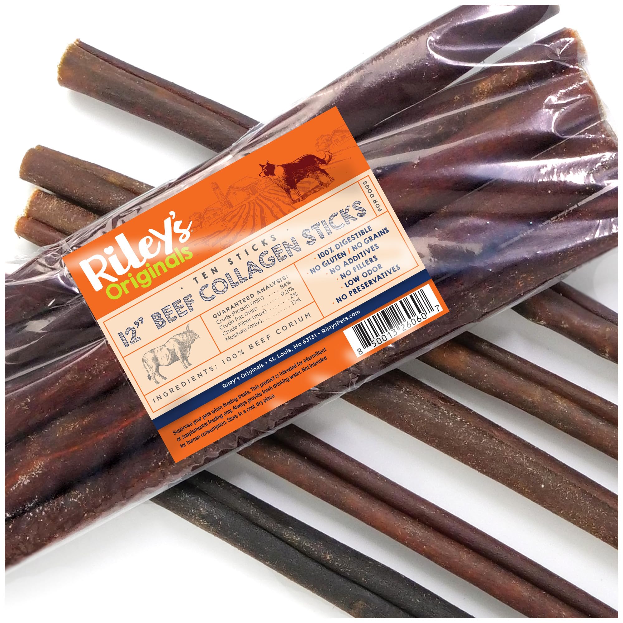 Riley's palitos de colágeno para perros, masticación duradera.