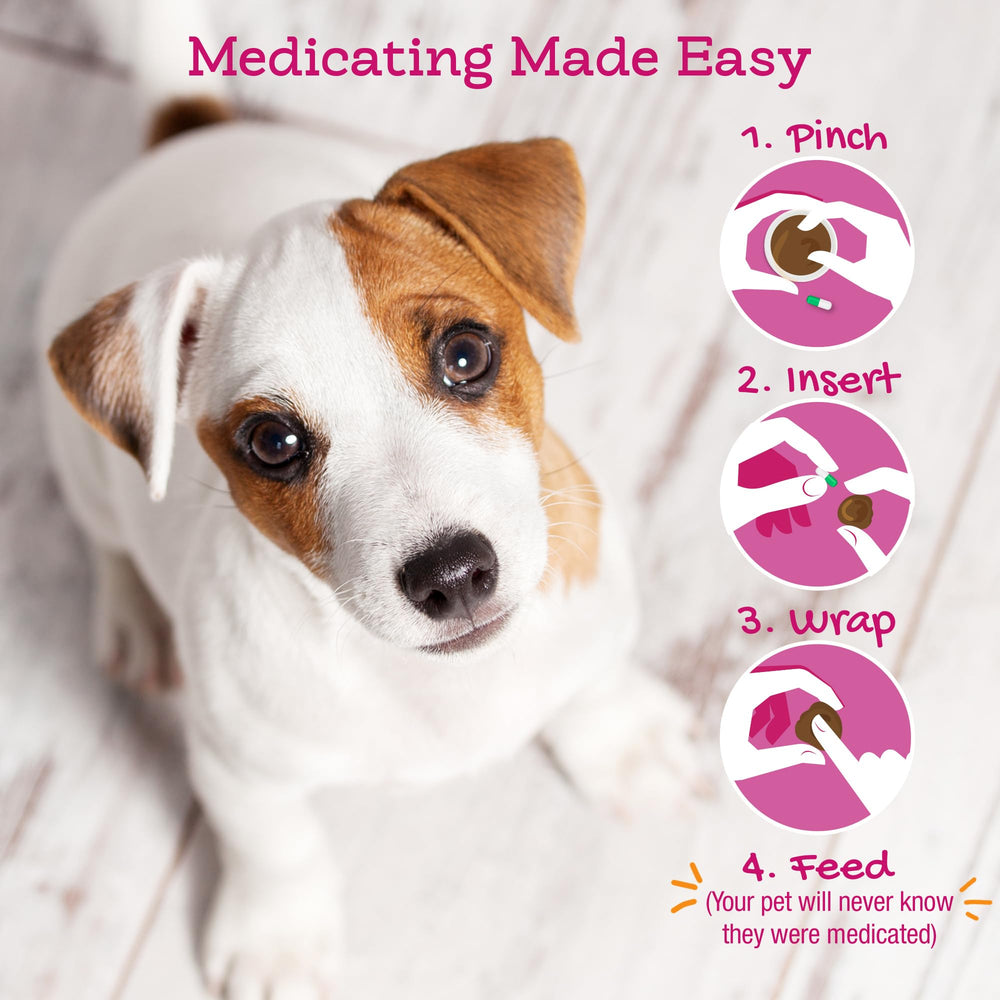 Riley's Pill Wrap smooth texture closeup shows easy pill masking.