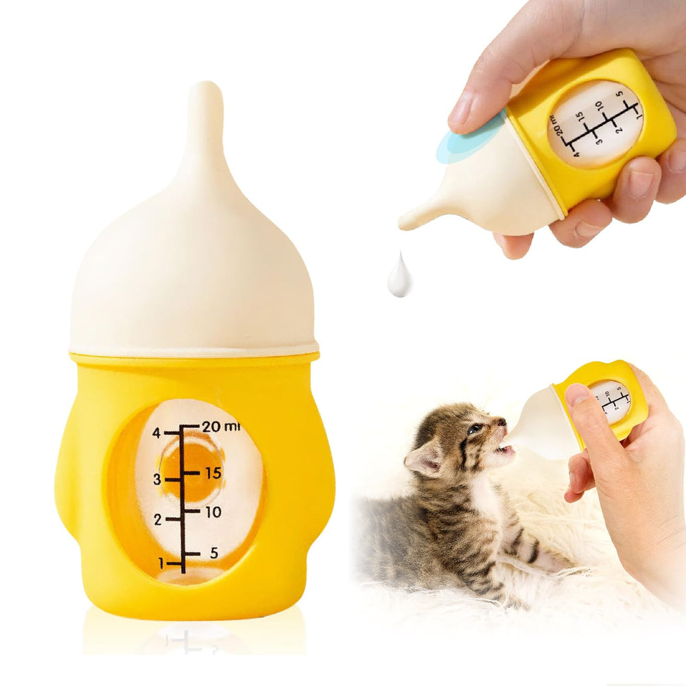 Rock Tech biberón de lactancia ergonómico para mascotas, uso fácil con una mano.