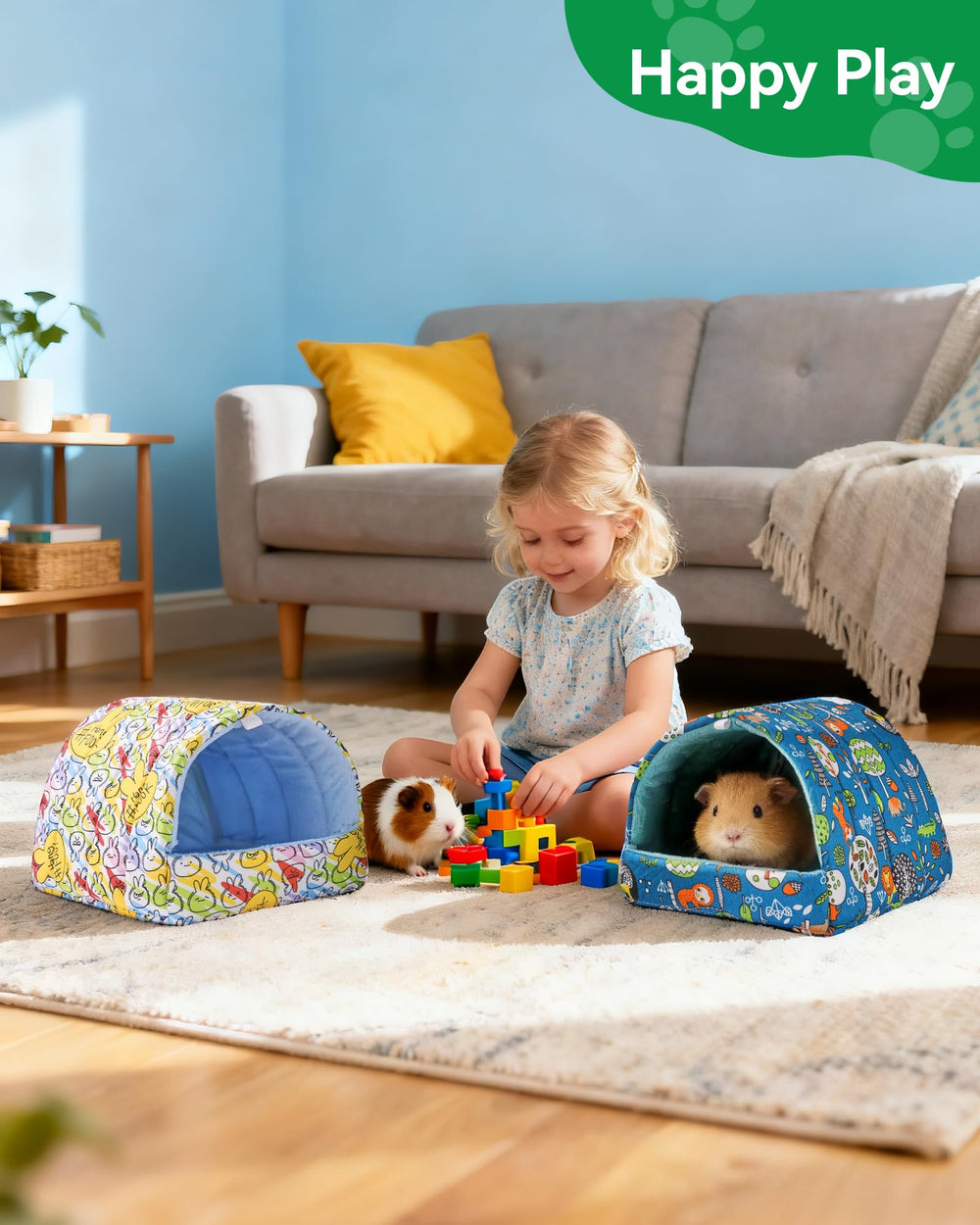 Rodizoo cama hamster acolchada, base antideslizante para colocar en jaula.