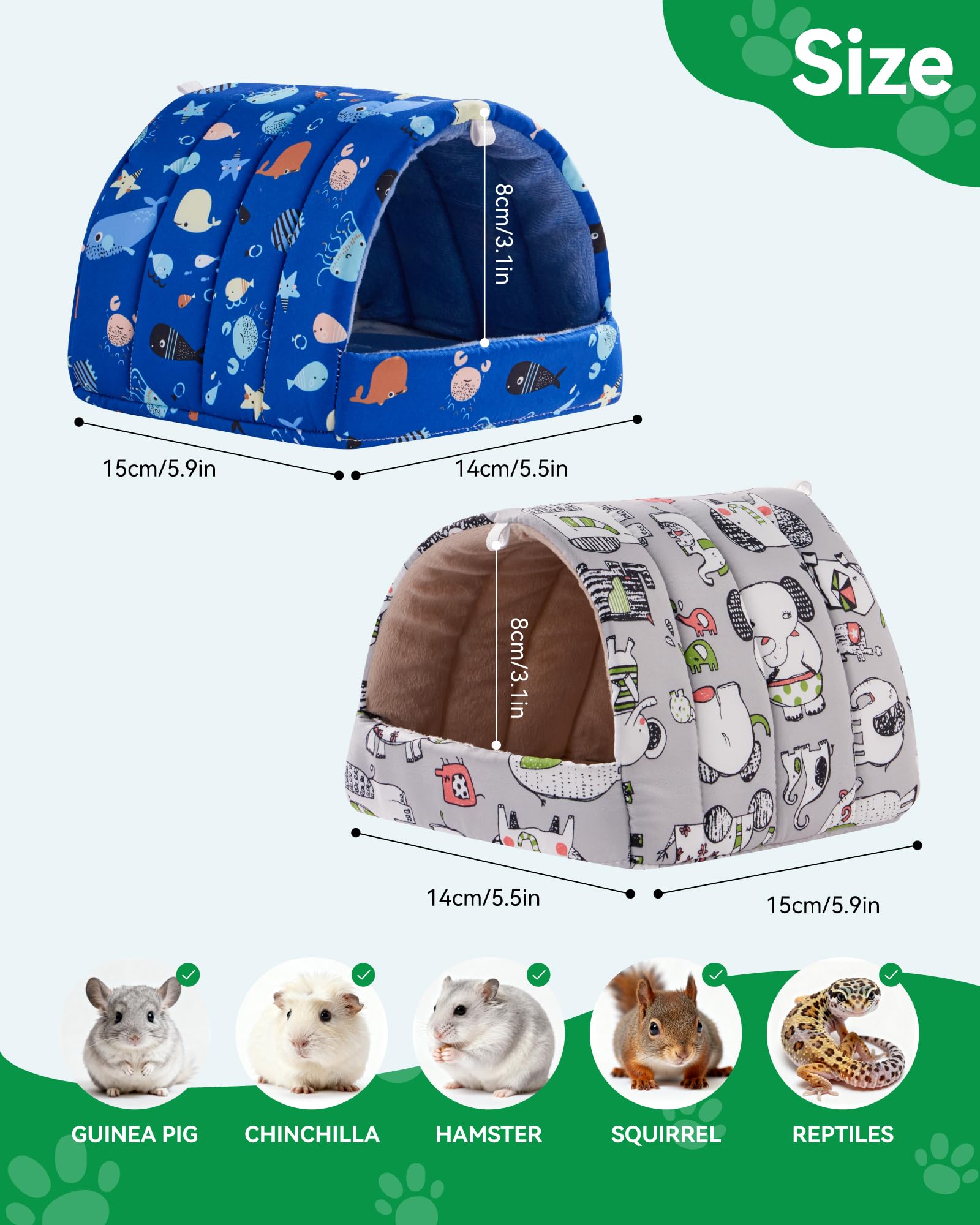 Rodizoo cama de hámster lavable a máquina, limpieza fácil.