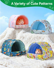 Rodizoo casita hamster doble función, rincón seguro para dormir o esconderse.