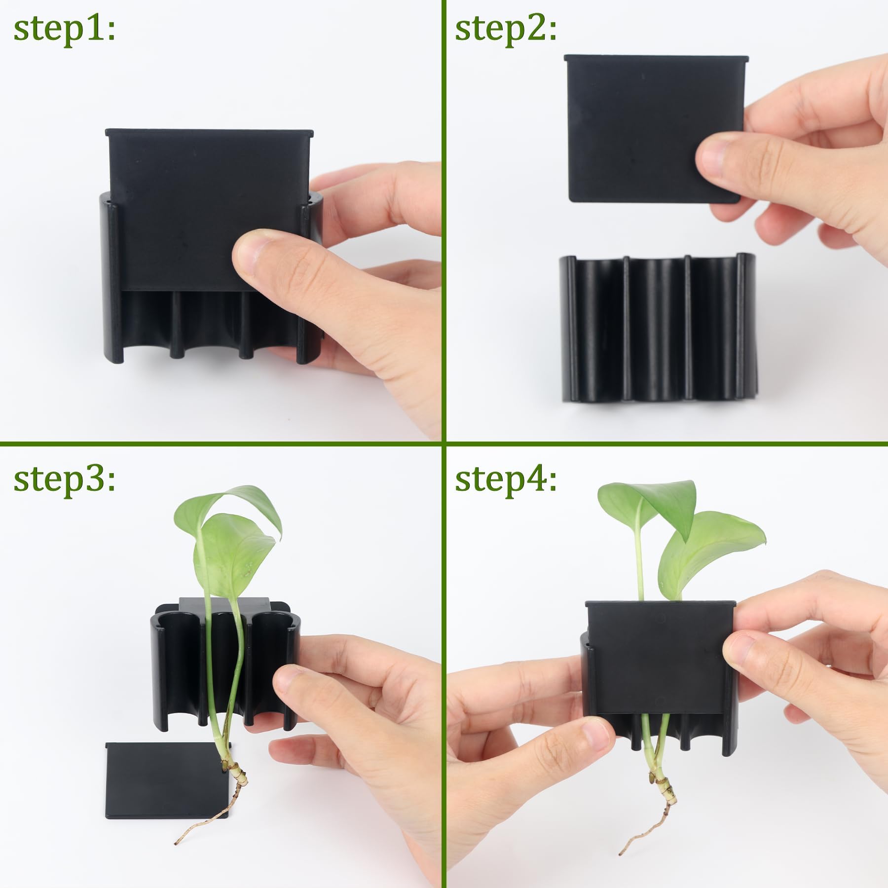 Roetelo soporte planta acuática en ABS, seguro y duradero para acuario.