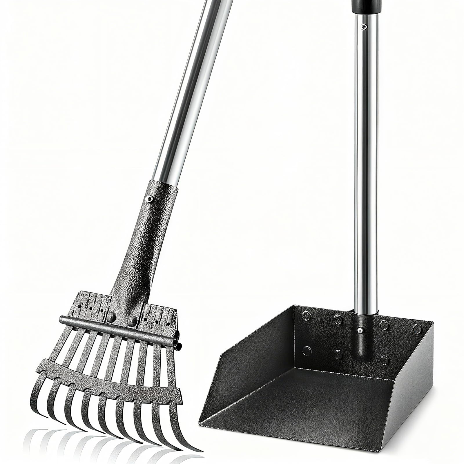 ROIUBPO Pooper Scooper mango-largo, facilita recoger sin doblarse