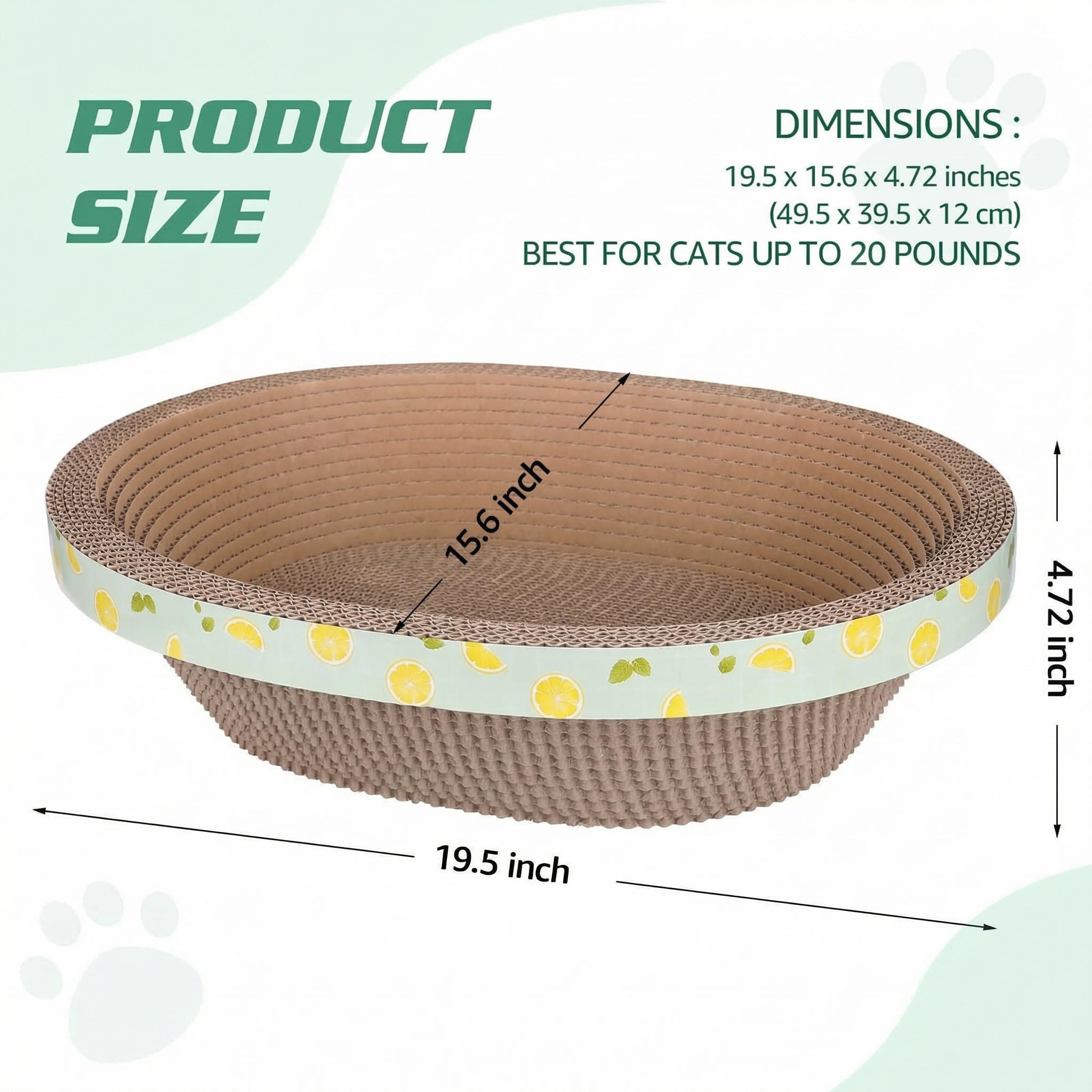 ROMOHOM dimensiones 44x34.5x11.5 cm, apta para gatos medianos.