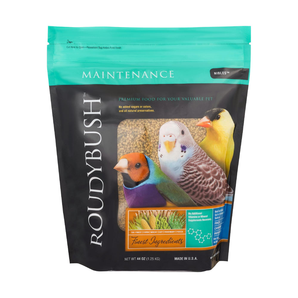 Alimento diario para aves en pellets de Roudybush, nutrición equilibrada para uso diario.