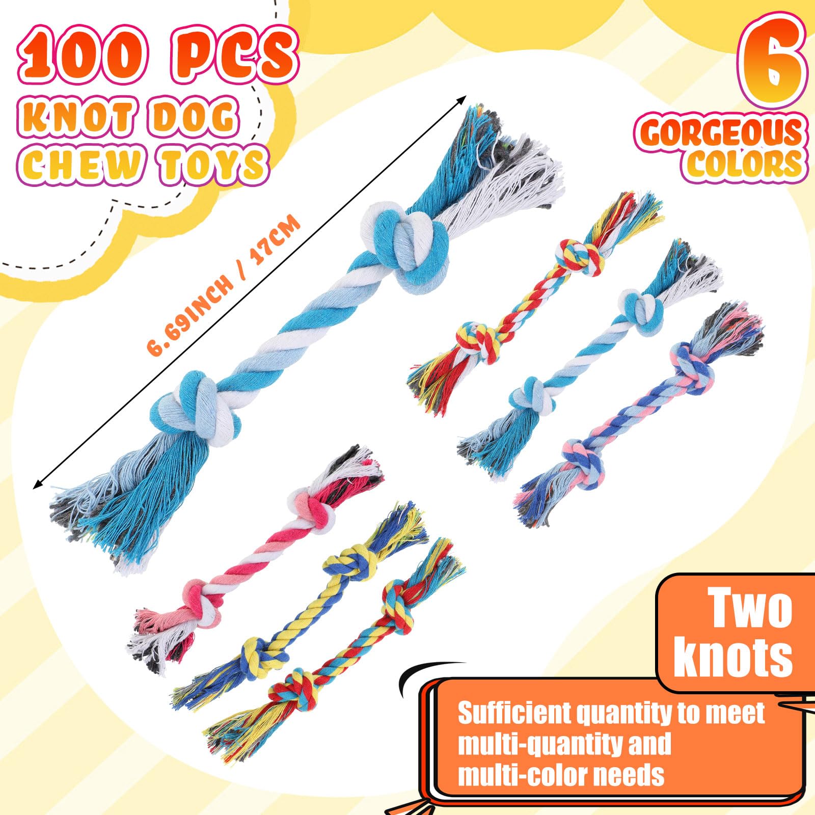 RoundFunny cuerda de 17 cm para mordidas y entrenamiento