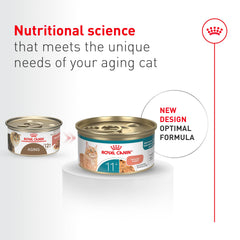 Royal Canin Aging11 Plus trozos en salsa, ideal para estimular el apetito en gatos mayores.