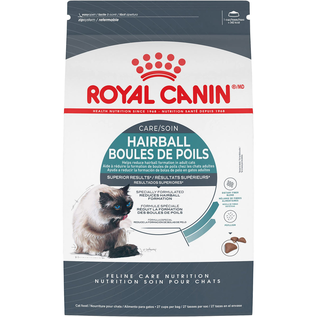 Royal Canin alimento seco croquetas para bolas de pelo, apoyo digestivo suave.