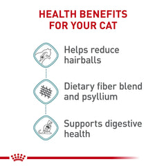 Royal Canin alimento seco, croquetas para manejo de bolas de pelo.