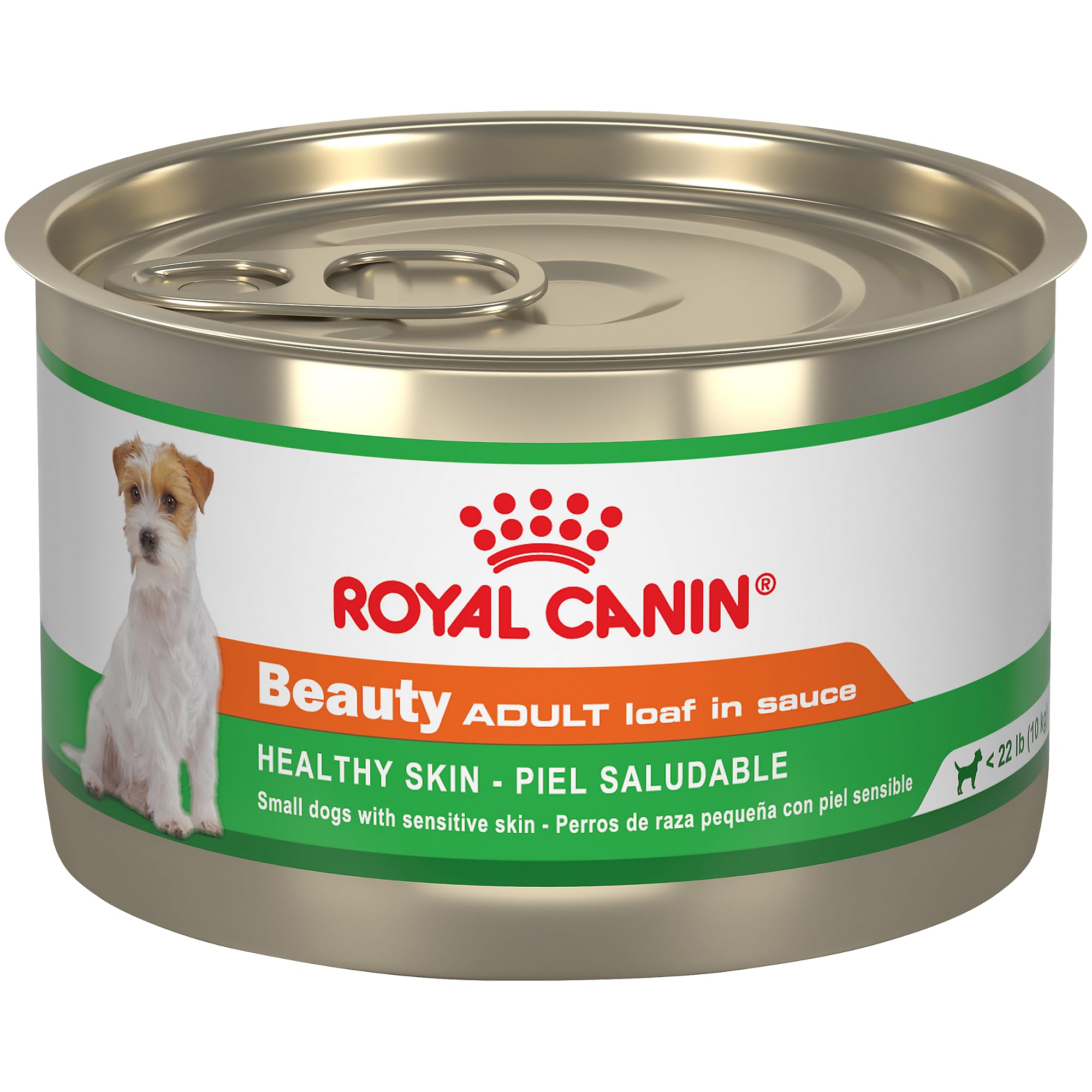 Royal Canin Belleza: lata en salsa para perro, favorece brillo y suavidad del pelaje.