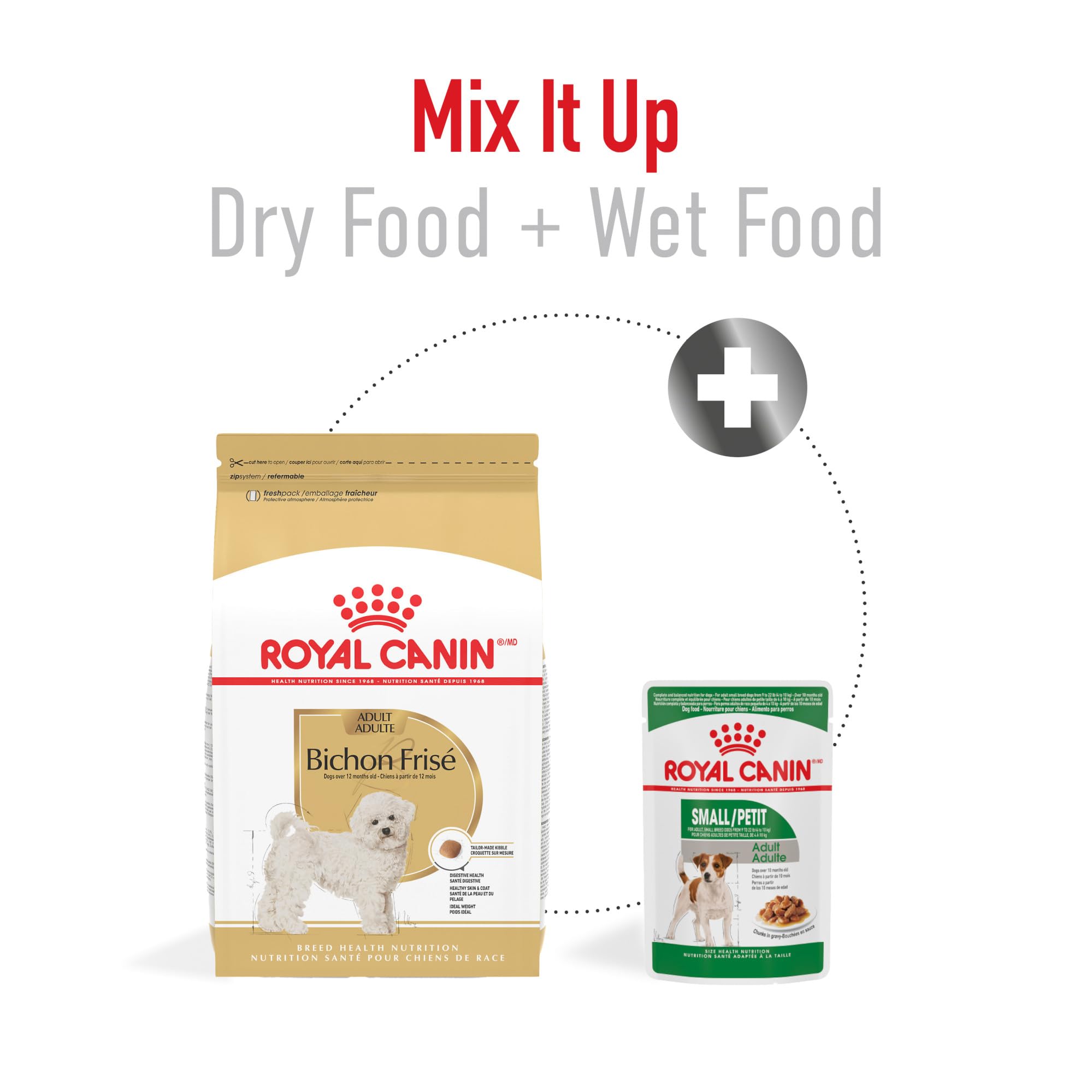 Royal Canin Bichon Frise Adult, control de peso con calorías ajustadas.