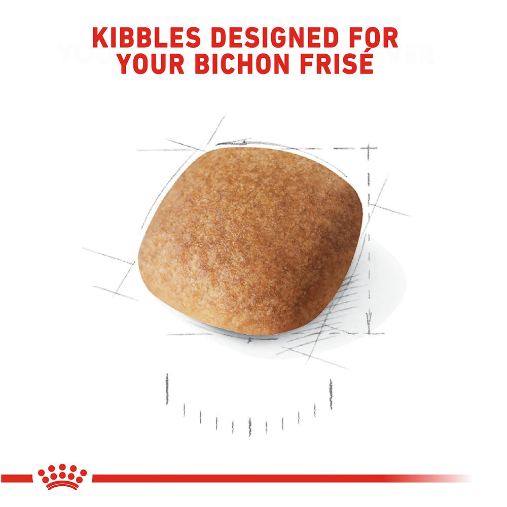 ROYAL CANIN Bichón Frisé Adult, piel y pelaje saludables gracias a nutrientes clave.
