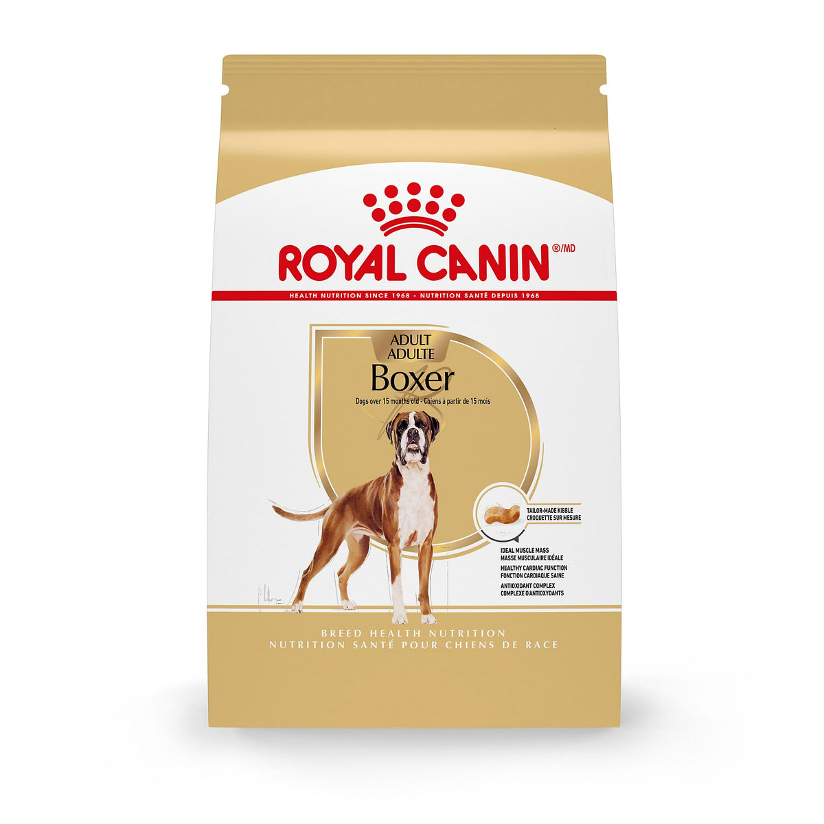 Royal Canin Boxer Adult, bolsa de 7.7 kg, nutrición específica para Boxers.