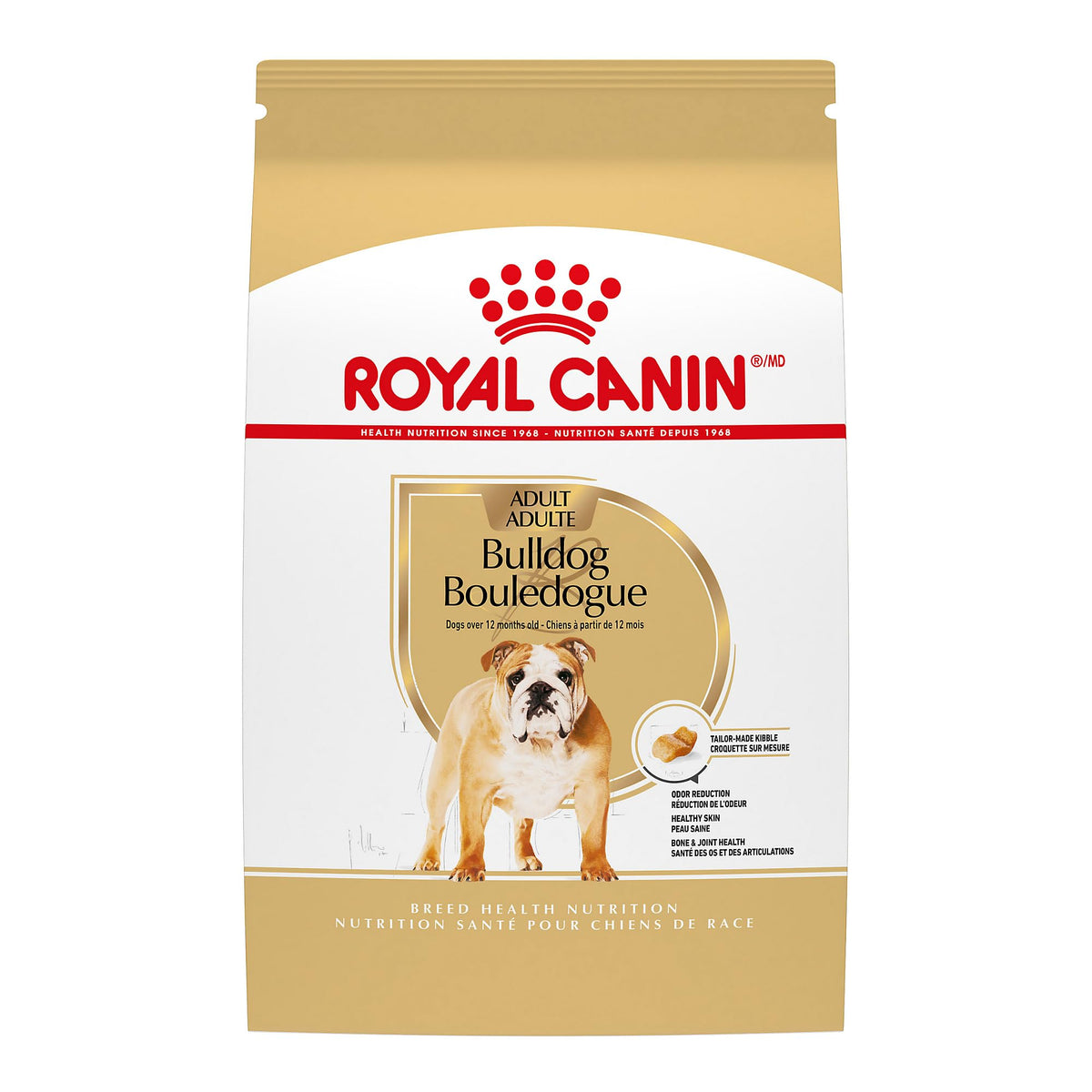 Royal Canin Bulldog Adult: bolsa de alimento seco de 7,7 kg para Bulldog puro.