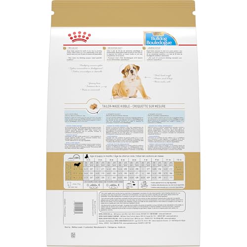 ROYAL CANIN Bulldog Puppy croqueta ergonómica facilita masticar a cachorros.
