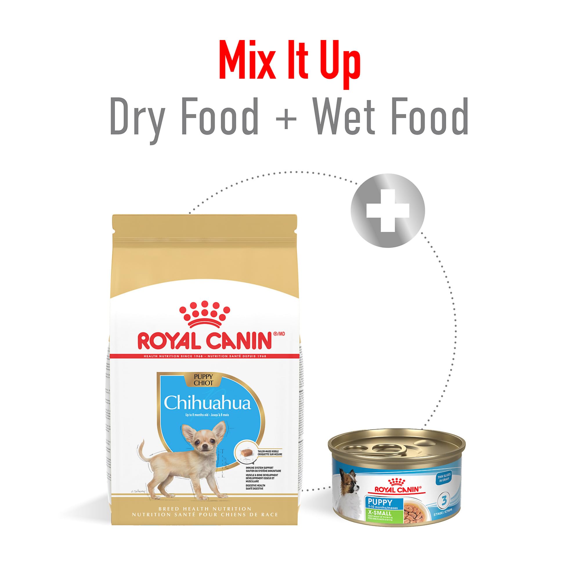 ROYAL CANIN Chihuahua Puppy, croqueta compacta adecuada para hocicos pequeños.