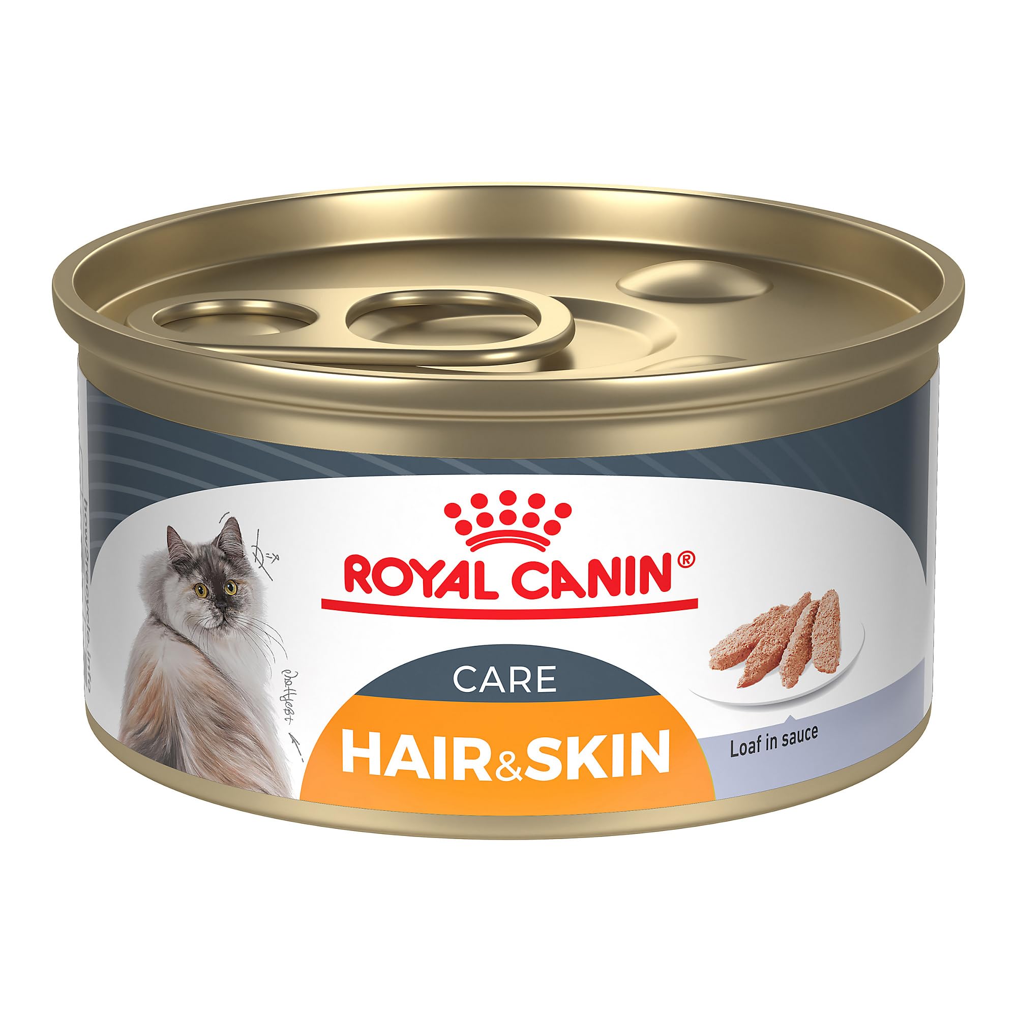 Royal Canin, alimento en lata para cuidado del pelo y la piel.