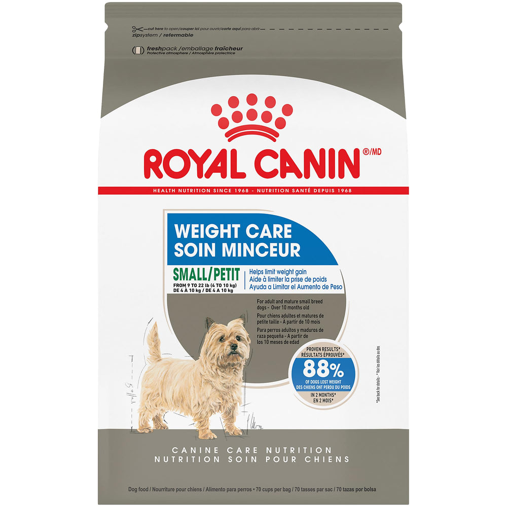 ROYAL CANIN Cuidado de Peso: empaque de 2,5 libras para control de peso.
