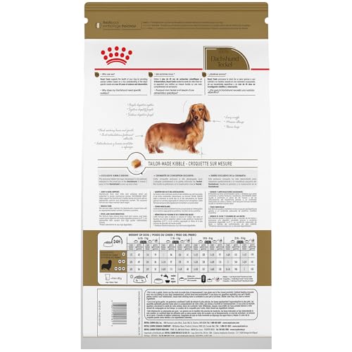 ROYAL CANIN Dachshund Adulto, croquetas de forma especial para hocico pequeño.
