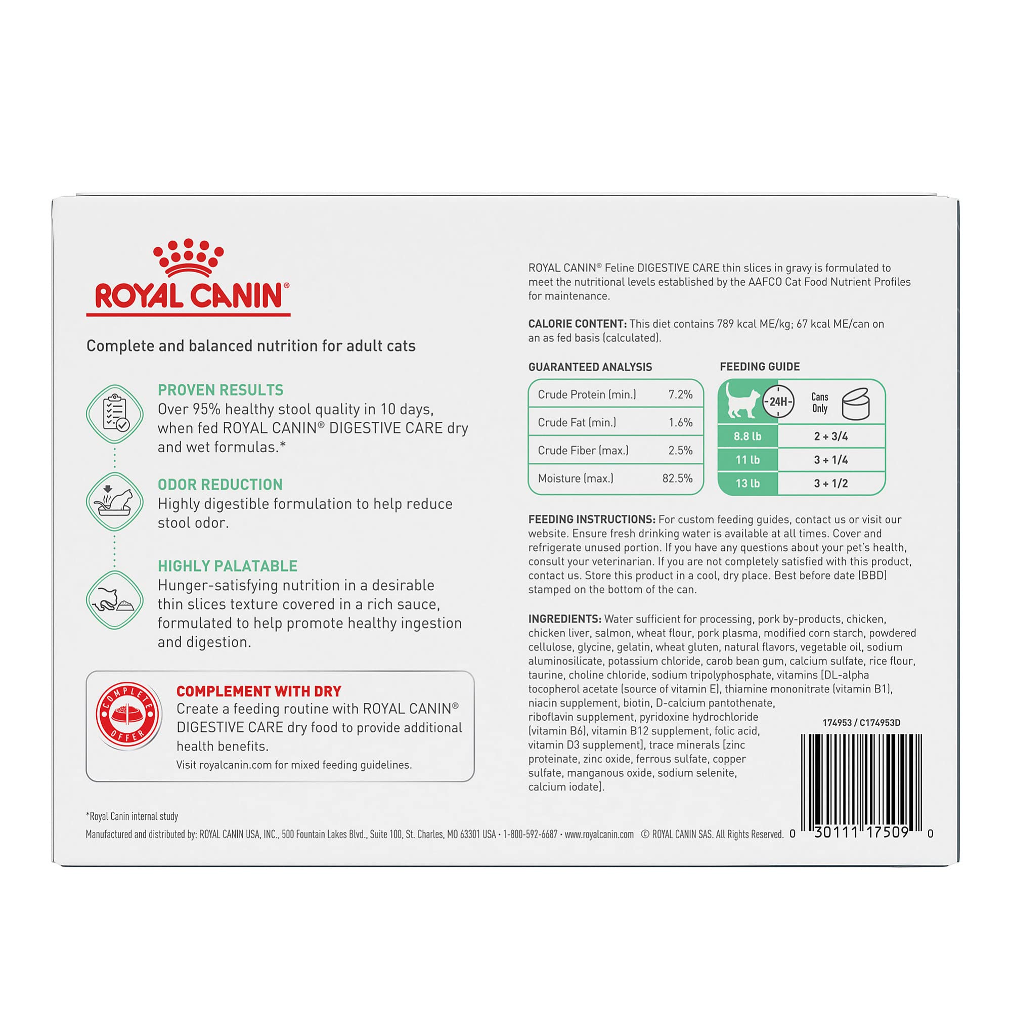 Royal Canin Digestive Care: textura suave que facilita la ingesta en gatos adultos.