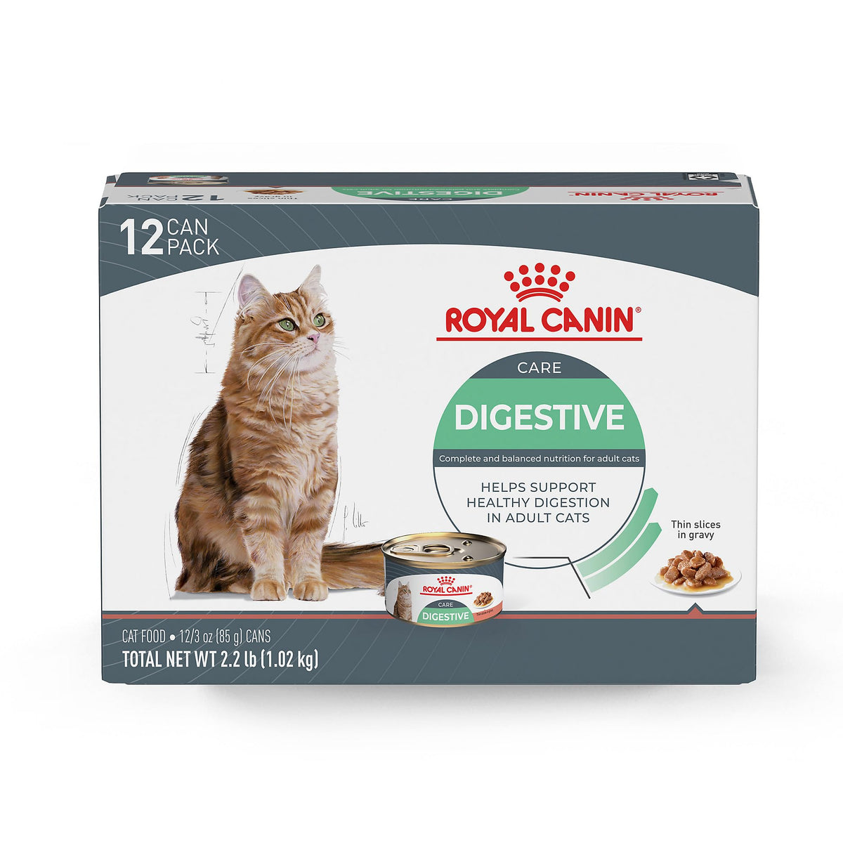 Royal Canin Digestive Care: trozos en salsa para apoyo digestivo y palatabilidad.