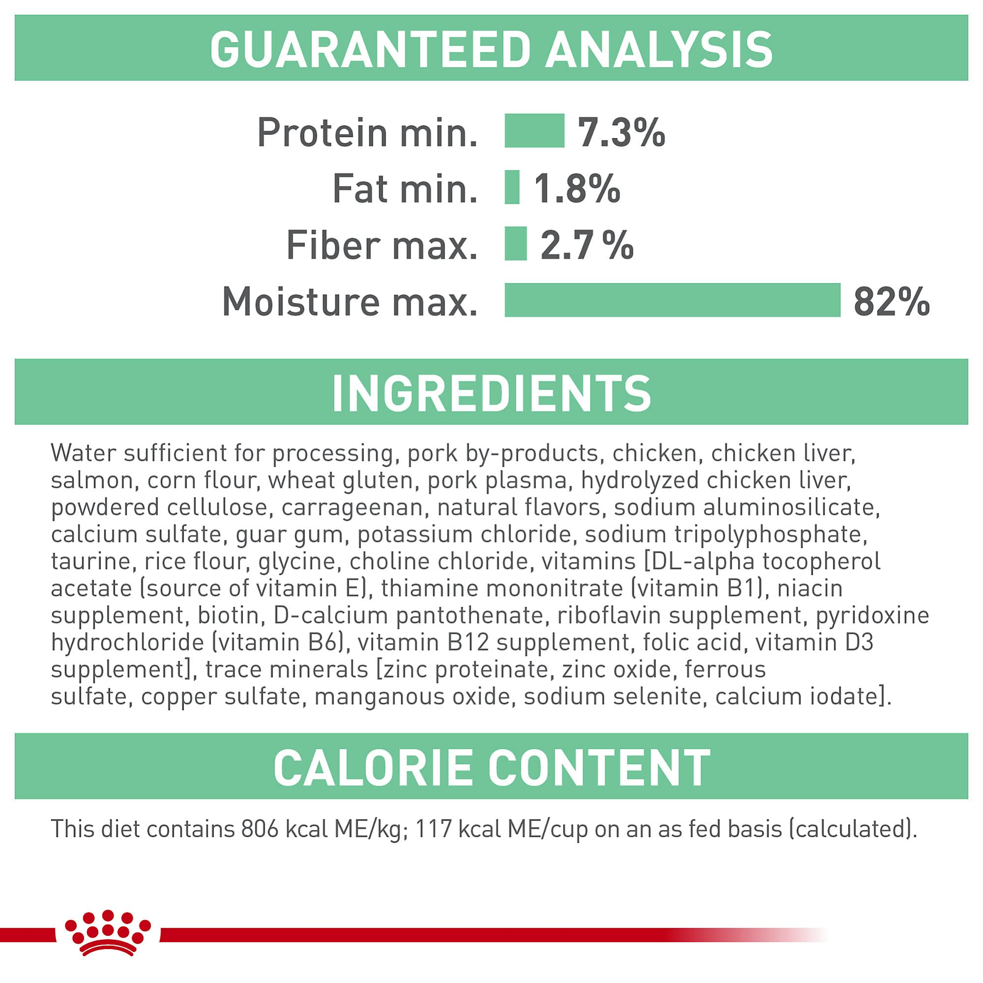 Royal Canin Digestive Care Loaf en Sauce: envase práctico para almacenamiento sencillo.