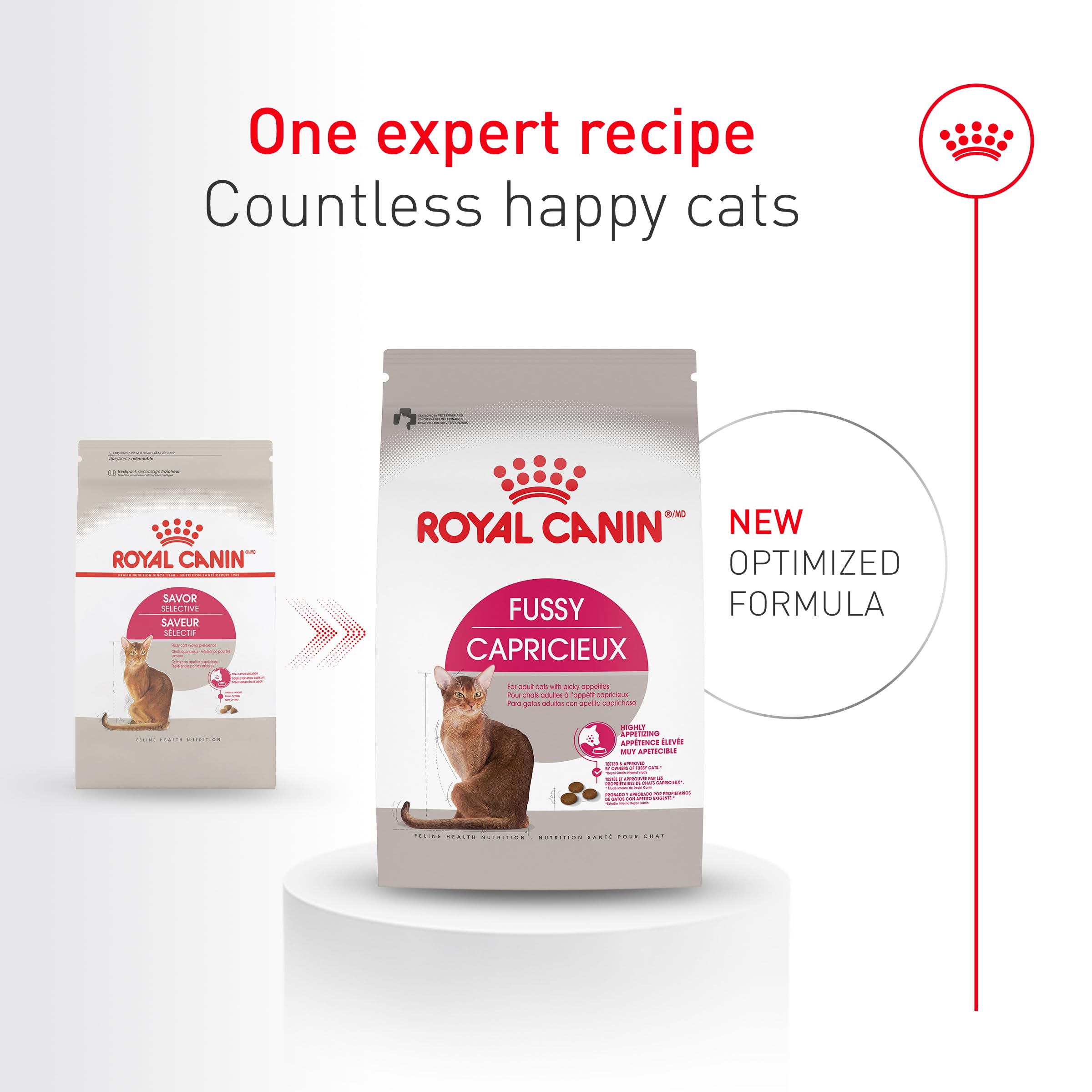 ROYAL CANIN Fussy croquetas crujientes, sabor ave para despertar el apetito.