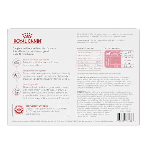 Royal Canin gatito: lata húmeda con gravy y textura suave.