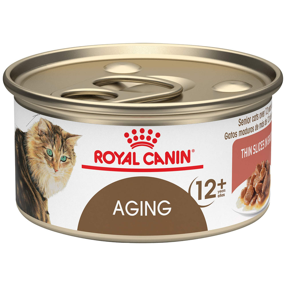 Royal Canin Gato Senior: rebanadas finas en salsa para mayores de 11 años.