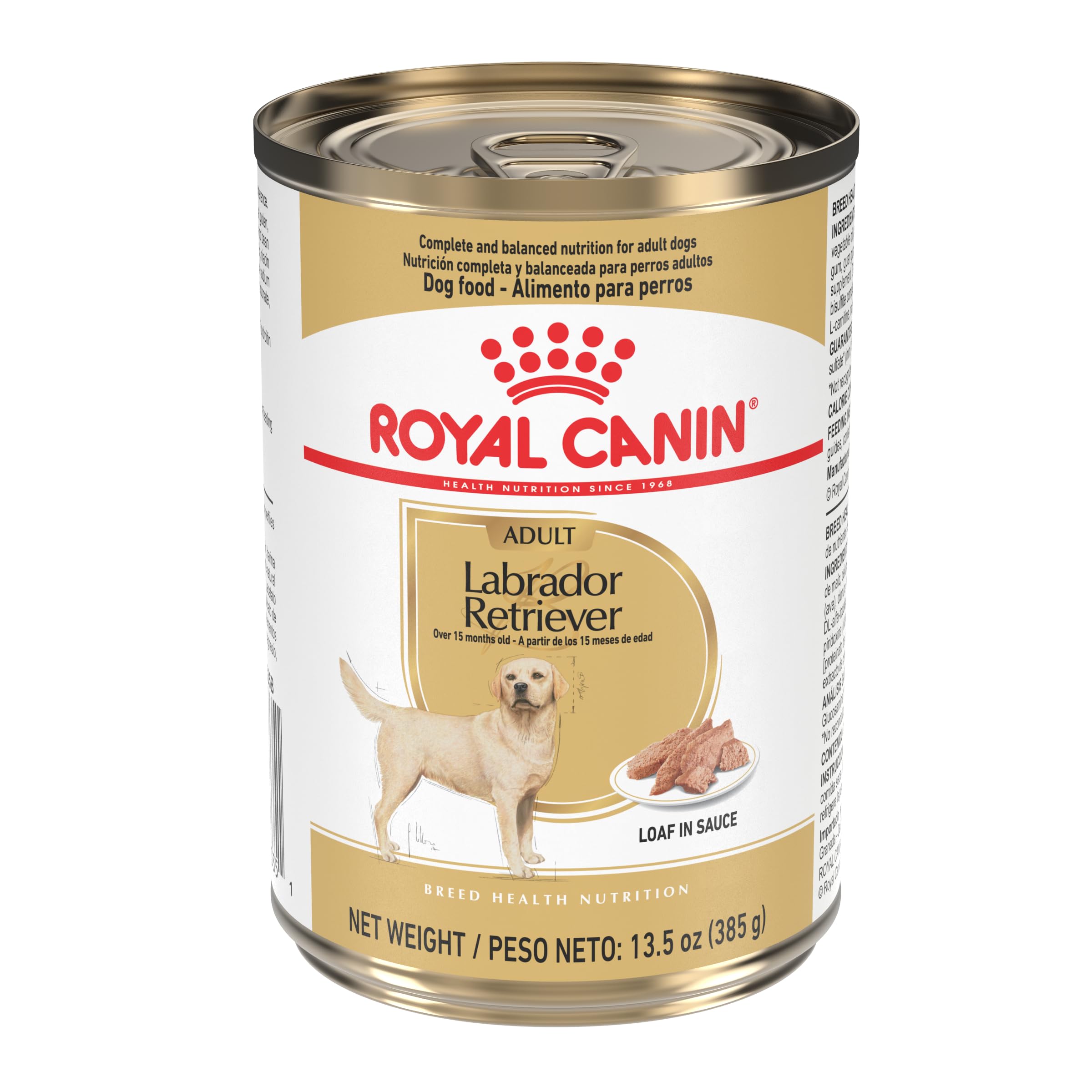 Royal Canin Labrador Retriever pate en salsa en lata, textura suave para apetito