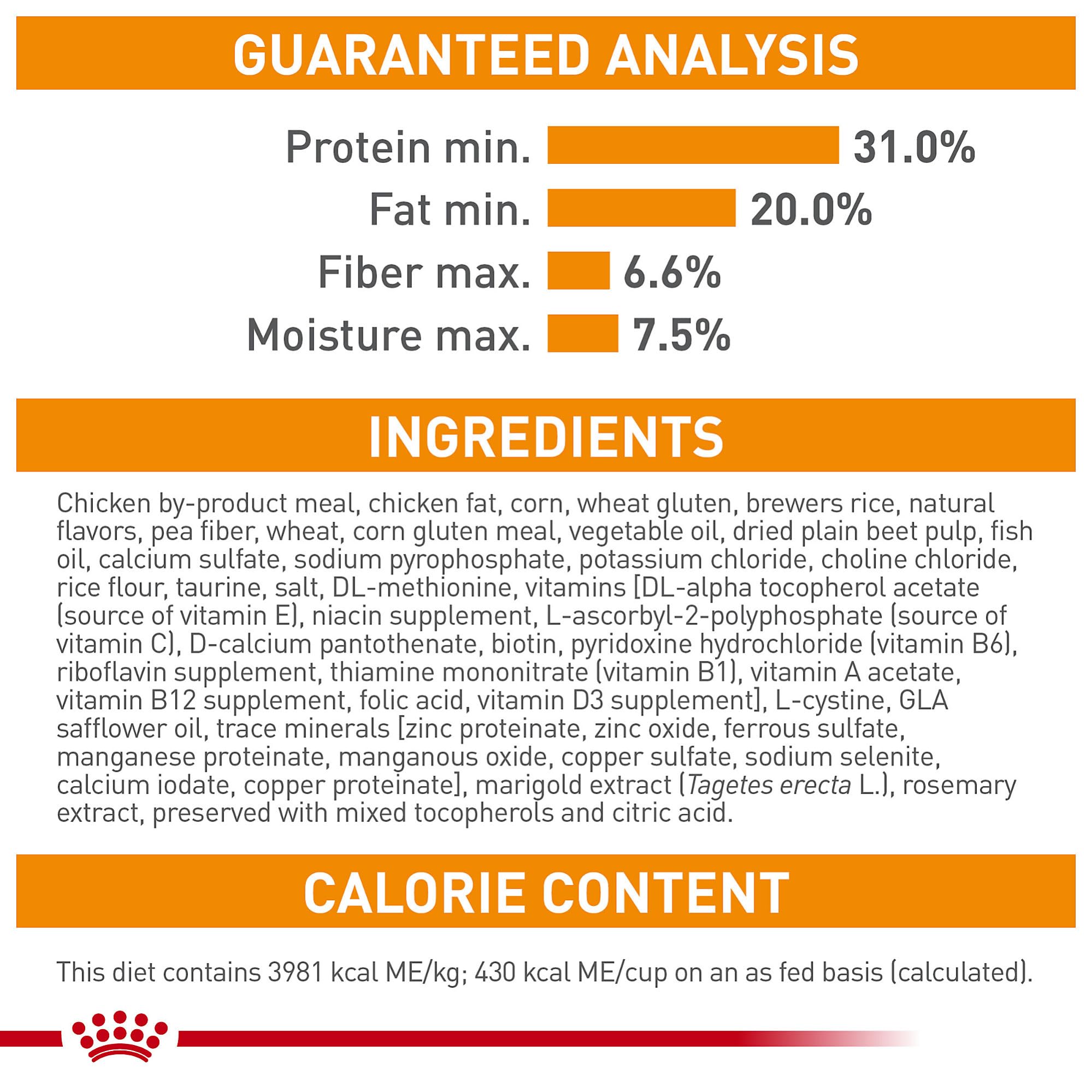 ROYAL CANIN: mezcla con comida húmeda para completar la dieta.