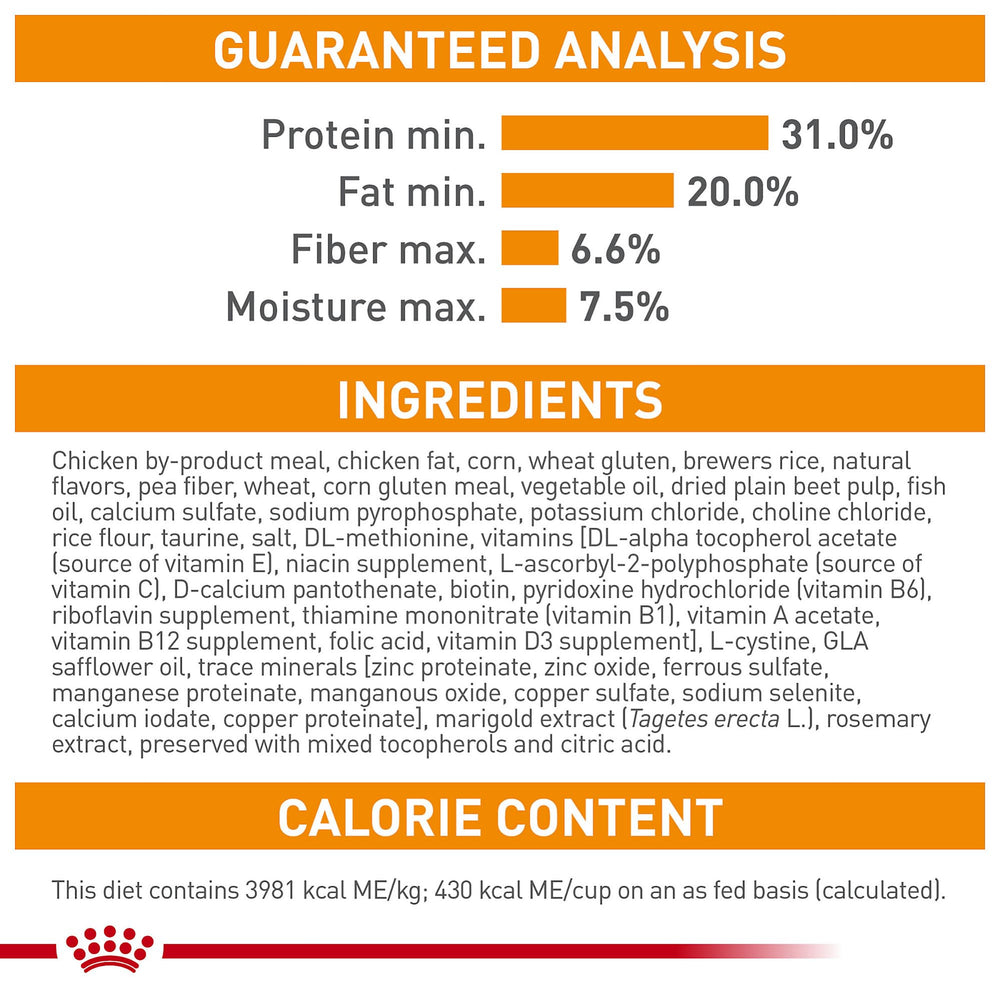 ROYAL CANIN: mezcla con comida húmeda para completar la dieta.