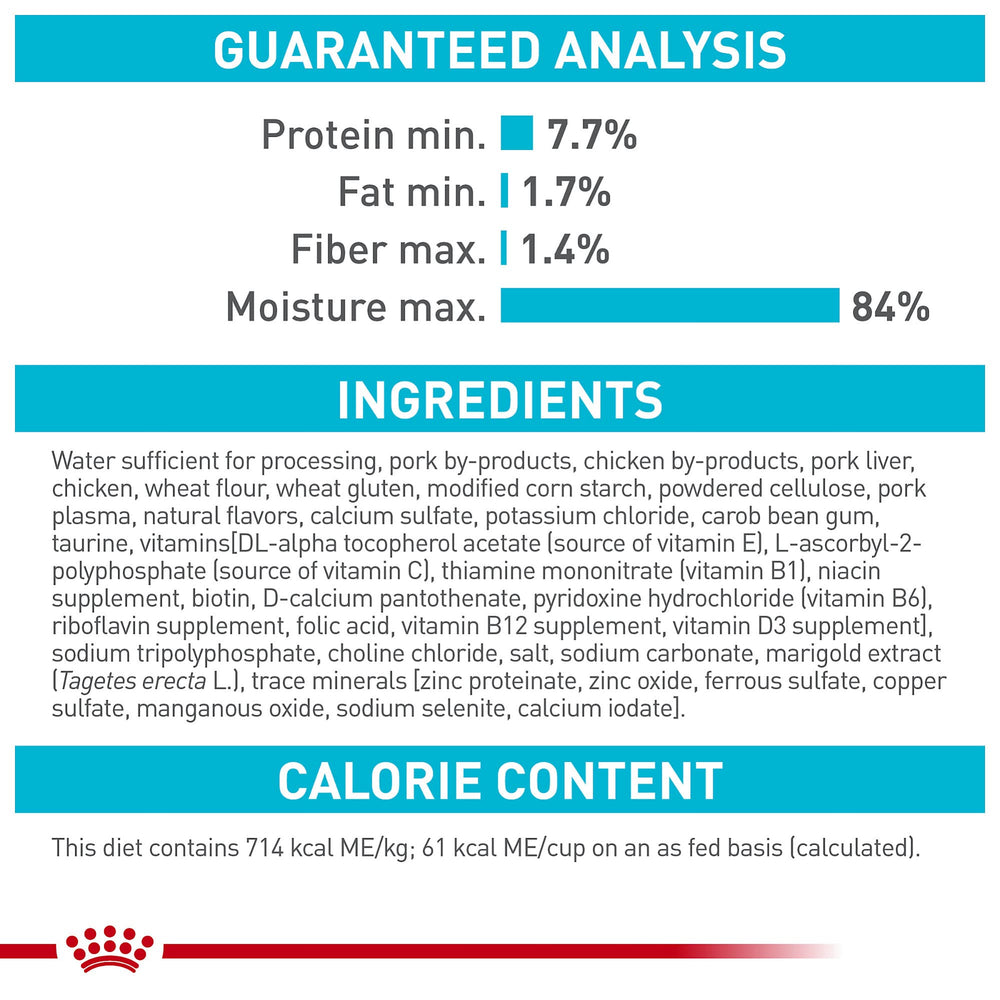 Royal Canin Feline Care – hydratation encouragée grâce à l’humide.